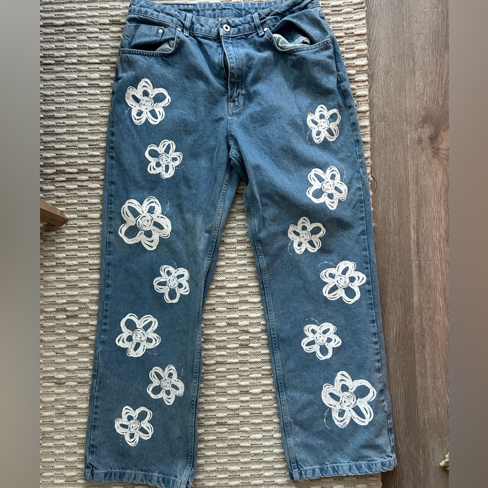The Ragged Priest - Dropout Bleach Flower Jeans